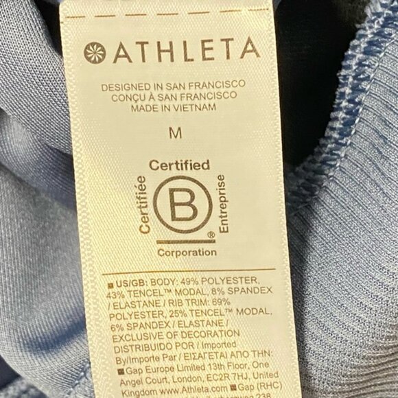 Athleta Oversized Light Blue Hoodie Modal Blend Stretch — Size M - Picture 8 of 9
